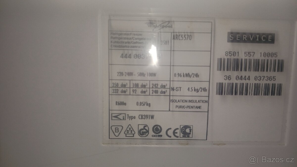 Kombinovaná lednice Whirlpool ARC 5570