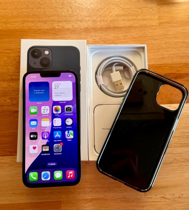 iPhone 13 Mini Černá BATERIE 100% TOP