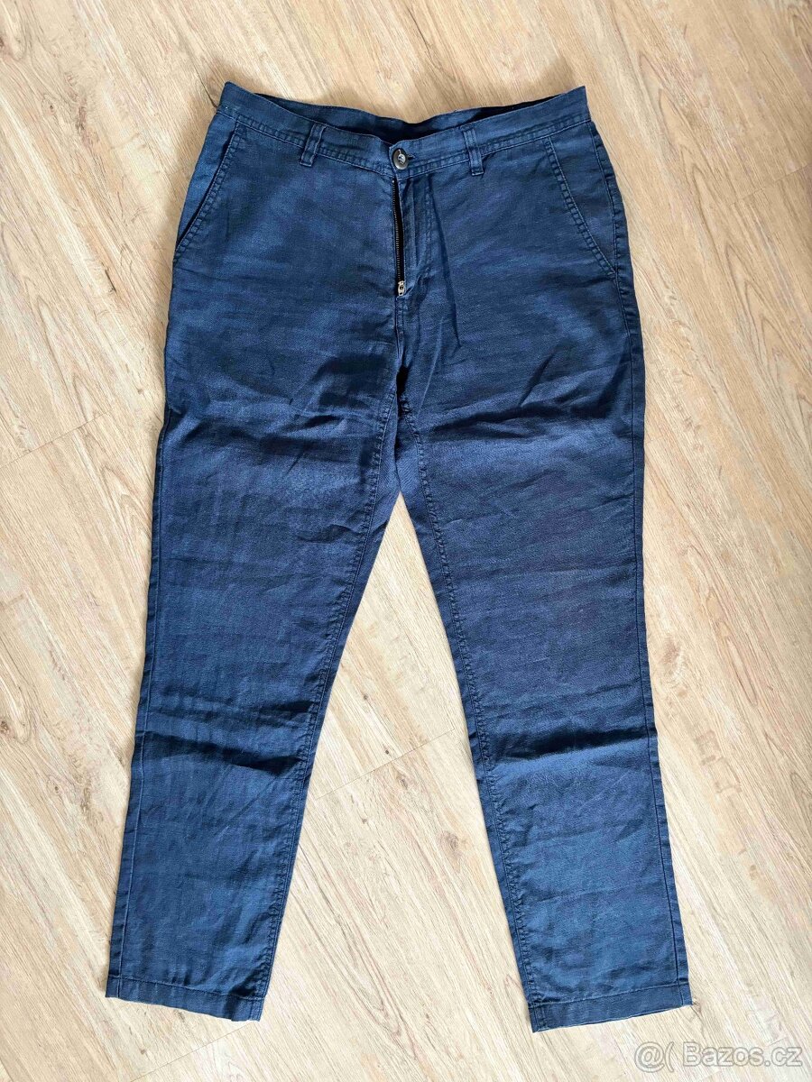 Pánské lněné kalhoty - velikost 48