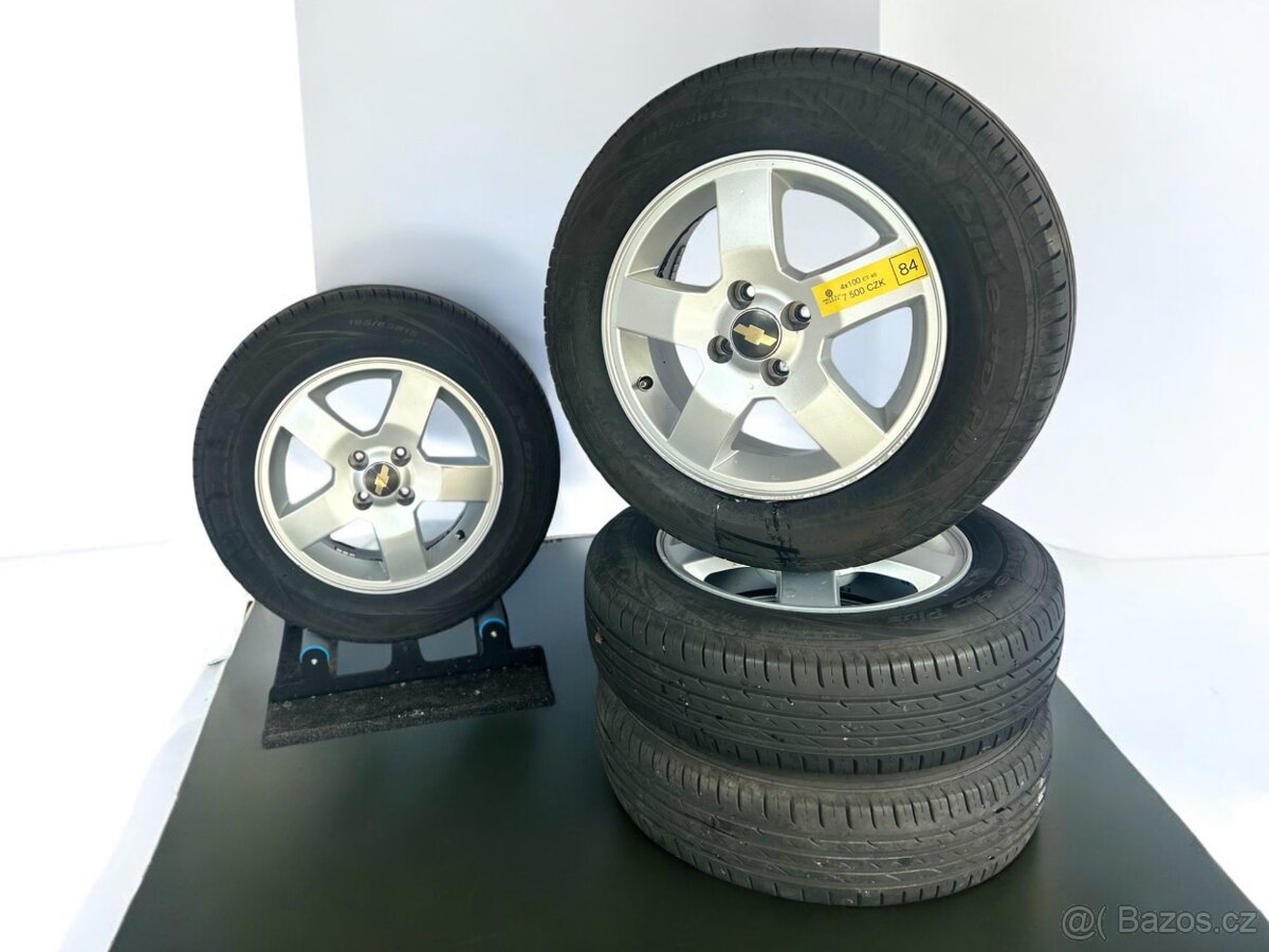 Alu kola Chevrolet 4x100 + letní 195/65r15