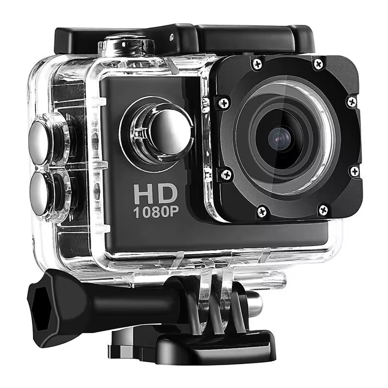 Akční kamera FullHD voděodolná, nová, komplet příslušenství