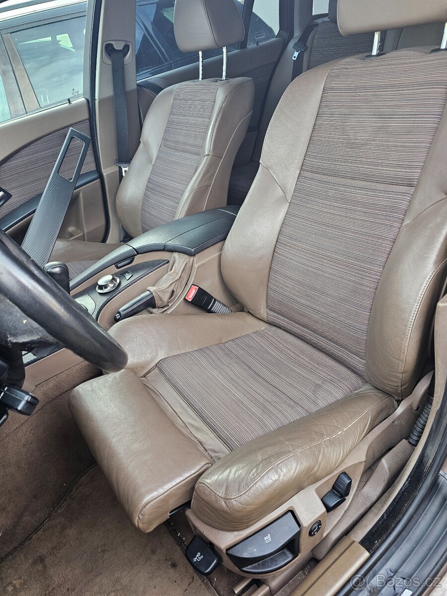 Vyhřívaný sport interiér hnědý bmw 5 e61