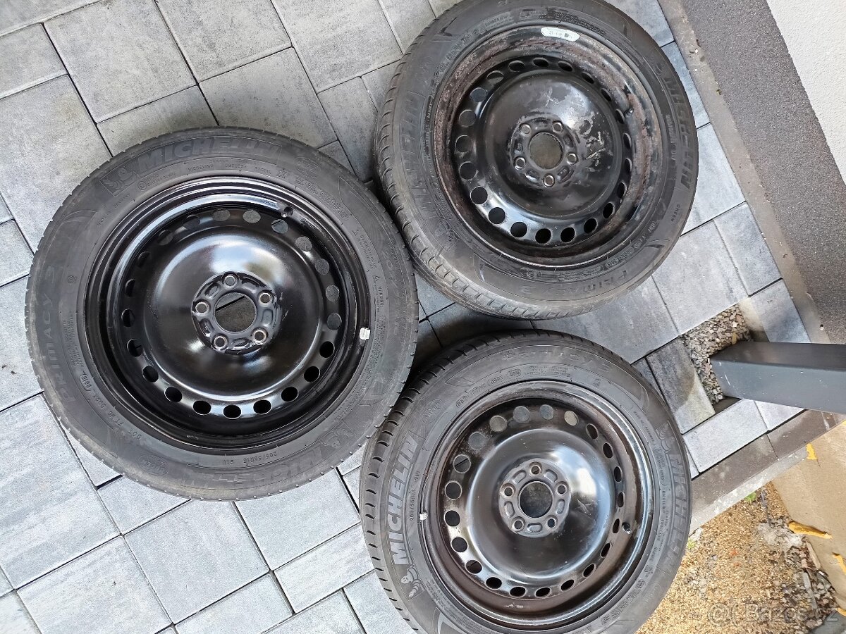 3x disky s pneu 205/55/16, rozteč 5x108, Ford, Jaguar, Volvo