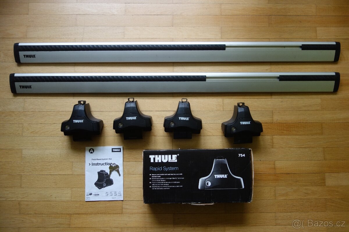 Hliníkové příčníky Thule WingBar 127cm + patky Thule 754