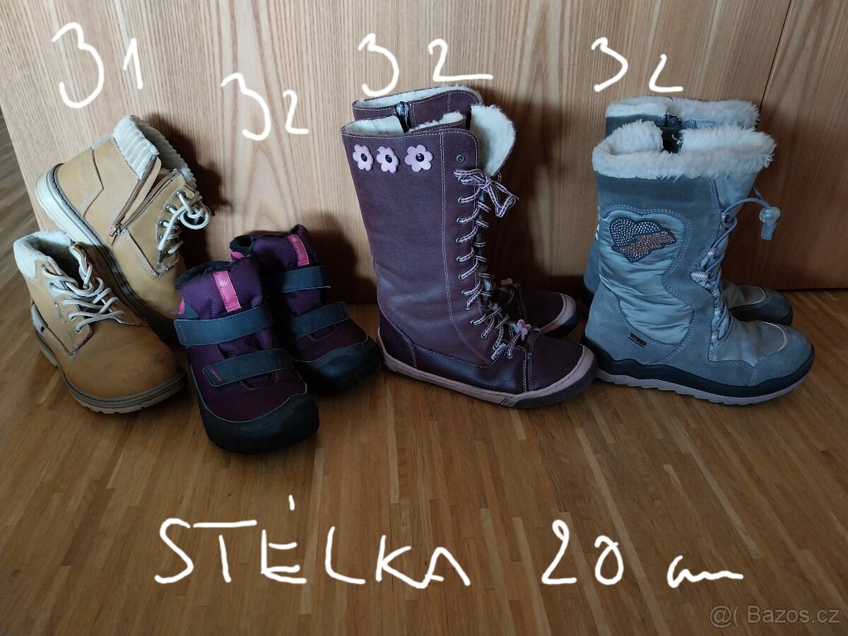 Zimní boty vel. 31 a 32