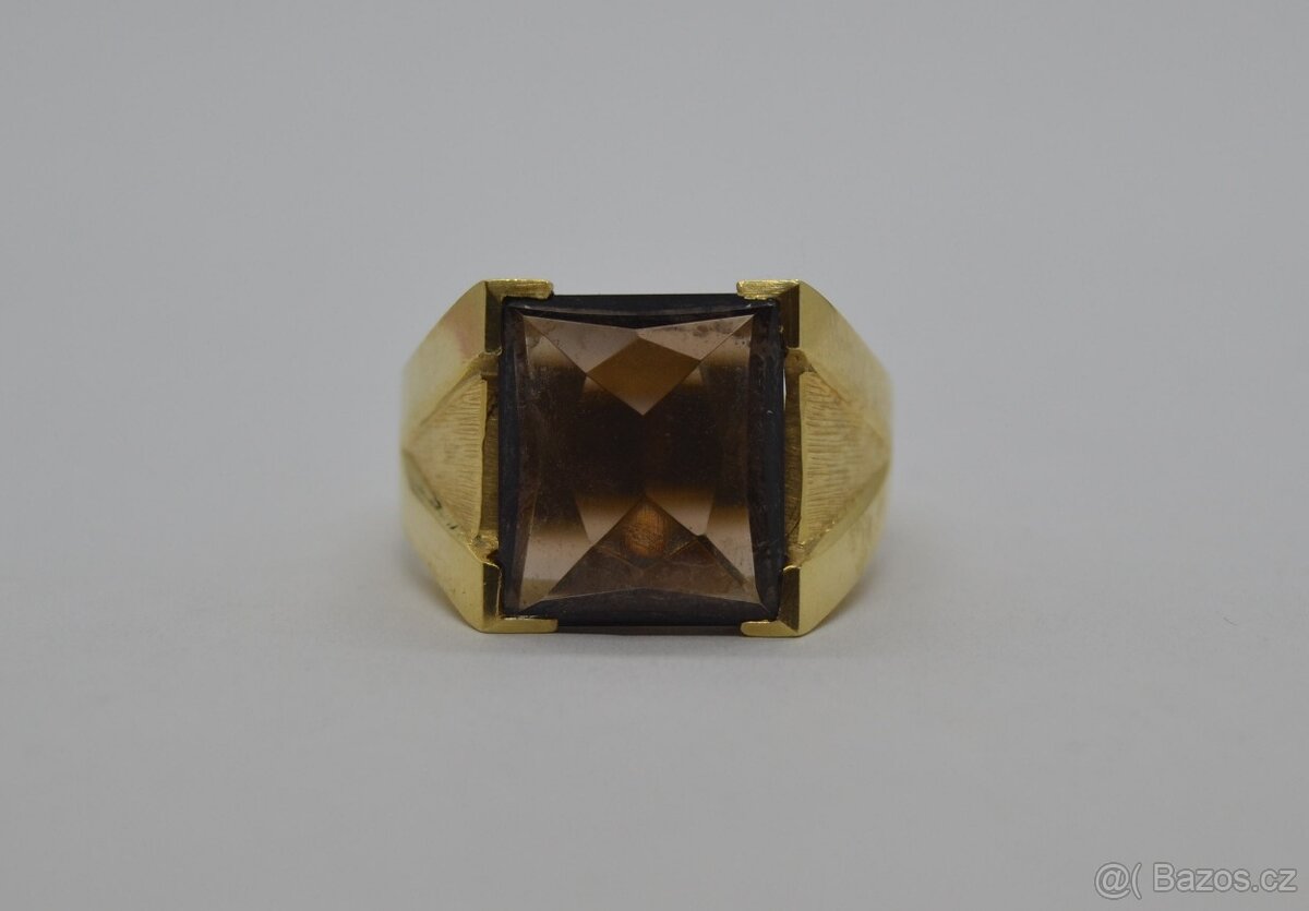 Zlatý prsten kámen ZÁHNĚDA