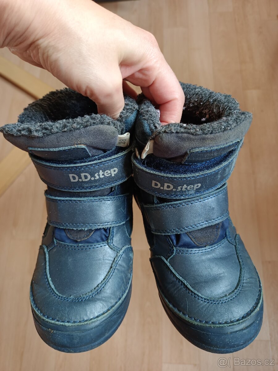 Dětské zimní kožené kotníkové boty vel. 28 Zn. D.D.Step
