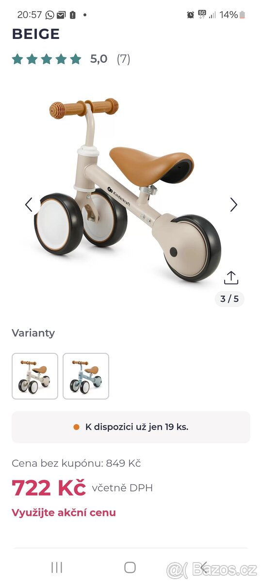 Odrážedlo kinderkraft