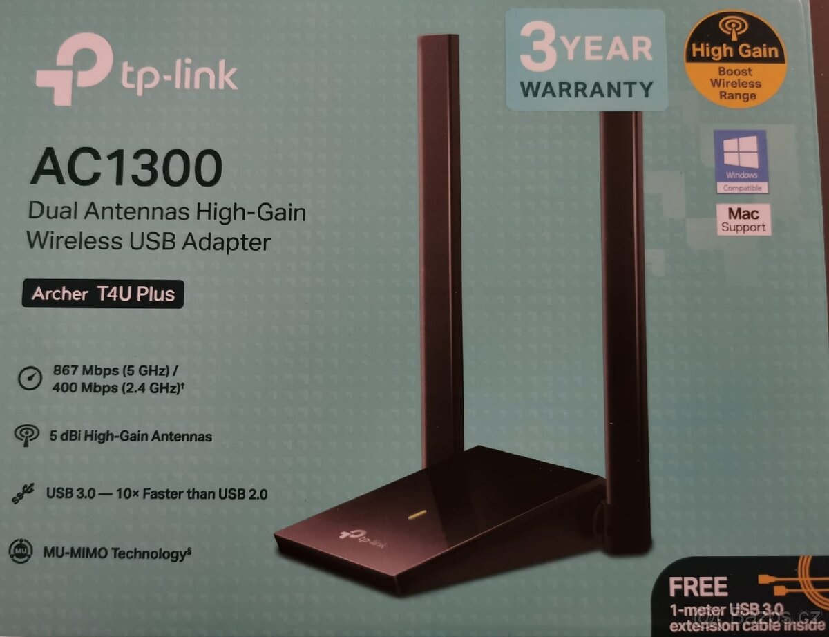 Wi-Fi adaptér TP-Link Archer T4U Plus