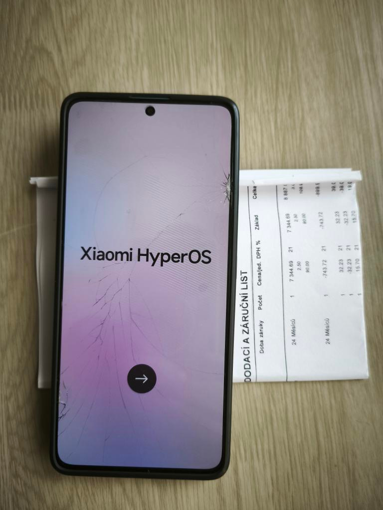 Prodej - Redmi Note Pro 5G - prasklý displej funkční 100%