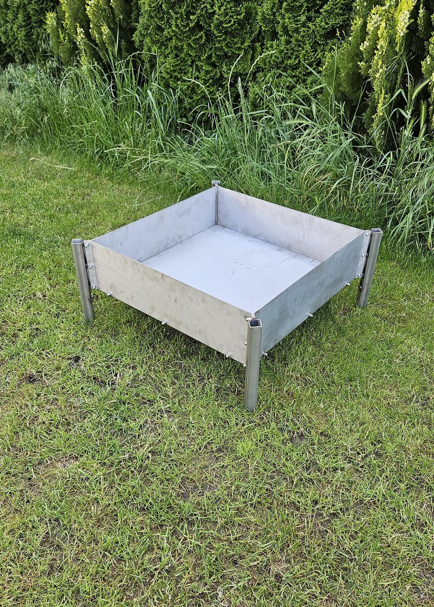 Nerezové přenosné ohniště 60x60 cm