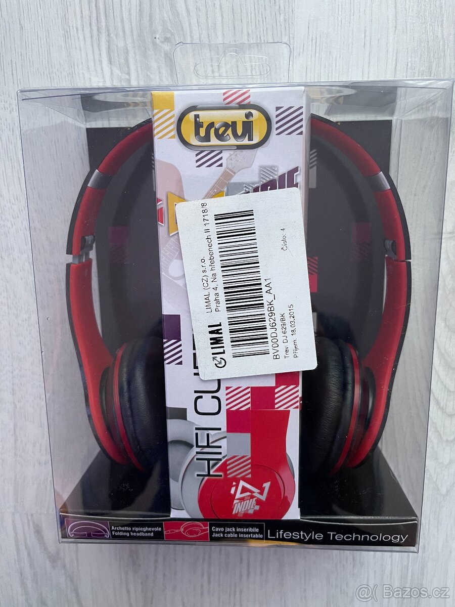 Sluchátka Trevi DJ 629 červená