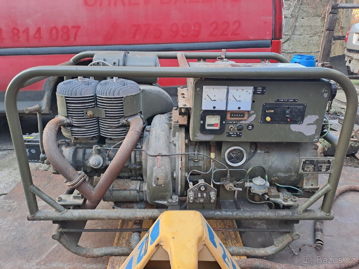 Elektrocentrála vojenská 6kW el. startér generátor