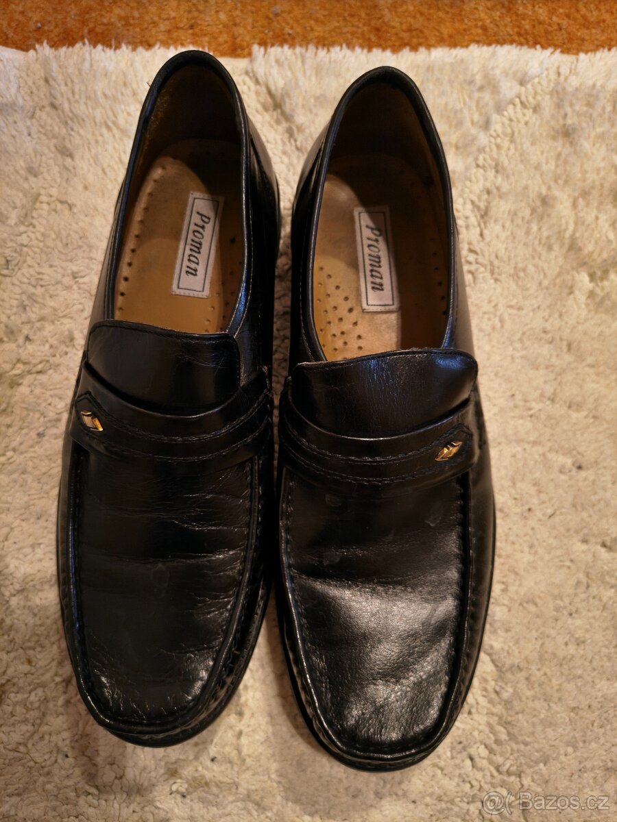 Nové pánské kožené mokasíny Garfield vel.45