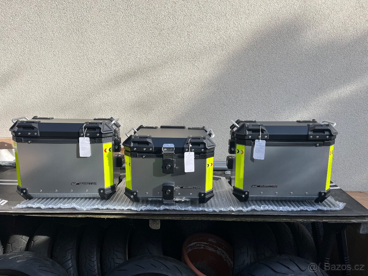 Alu kufry 2x boční a Topcase