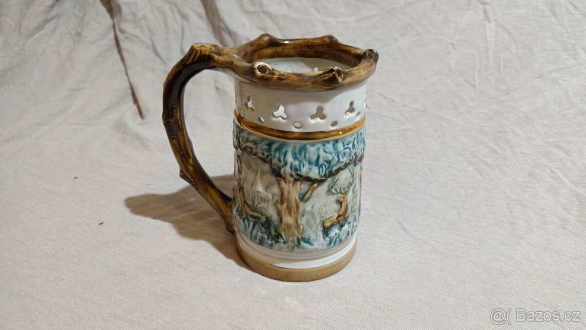 Retro dekorační porcelánový hrnek