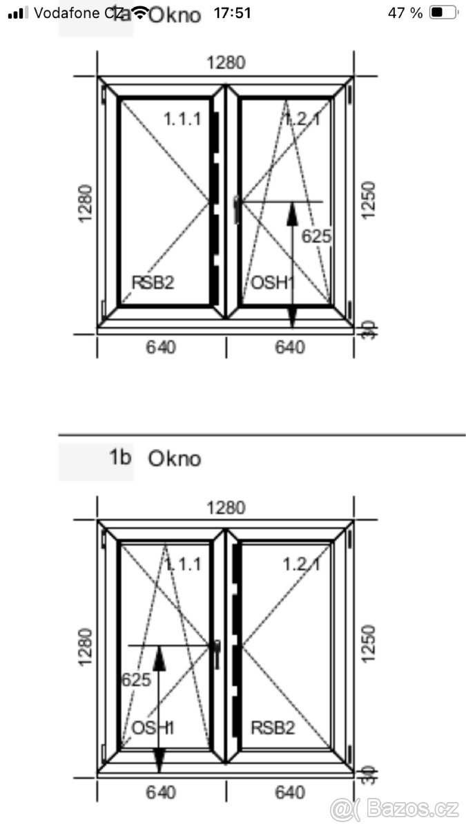 Prodám nová okna s trojsklem