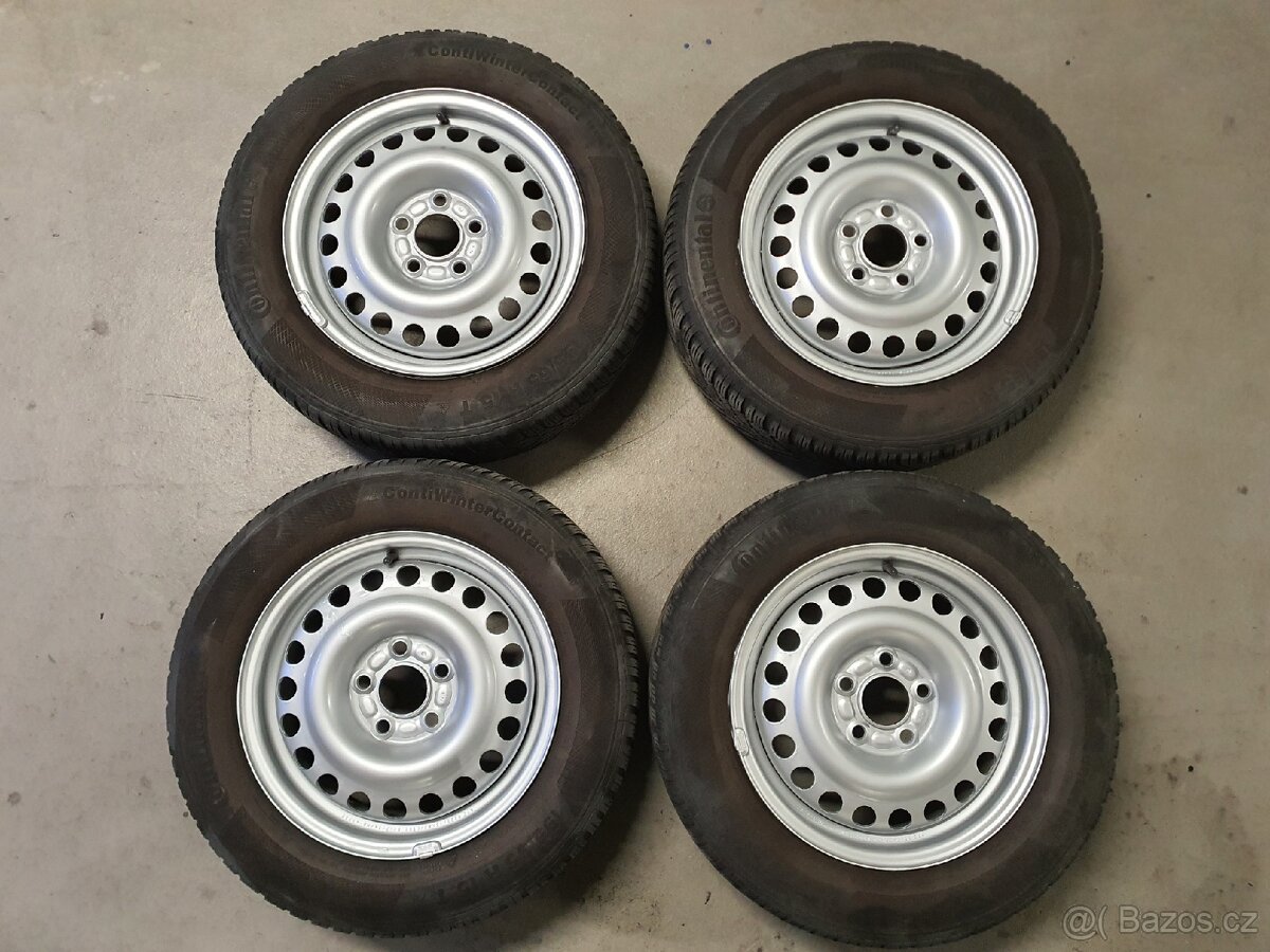 Plechové disky na zimních pneu 195/65 R15 T