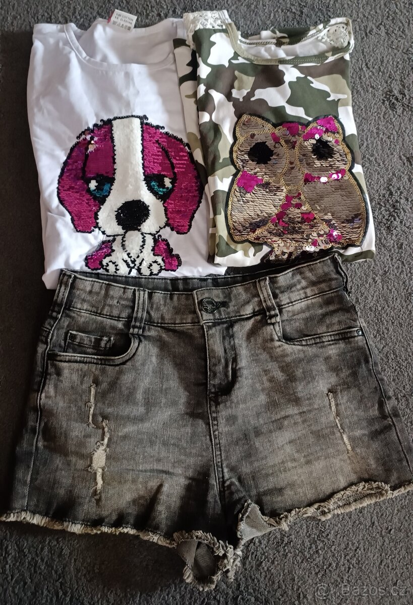 Set trička a šortky vel.152