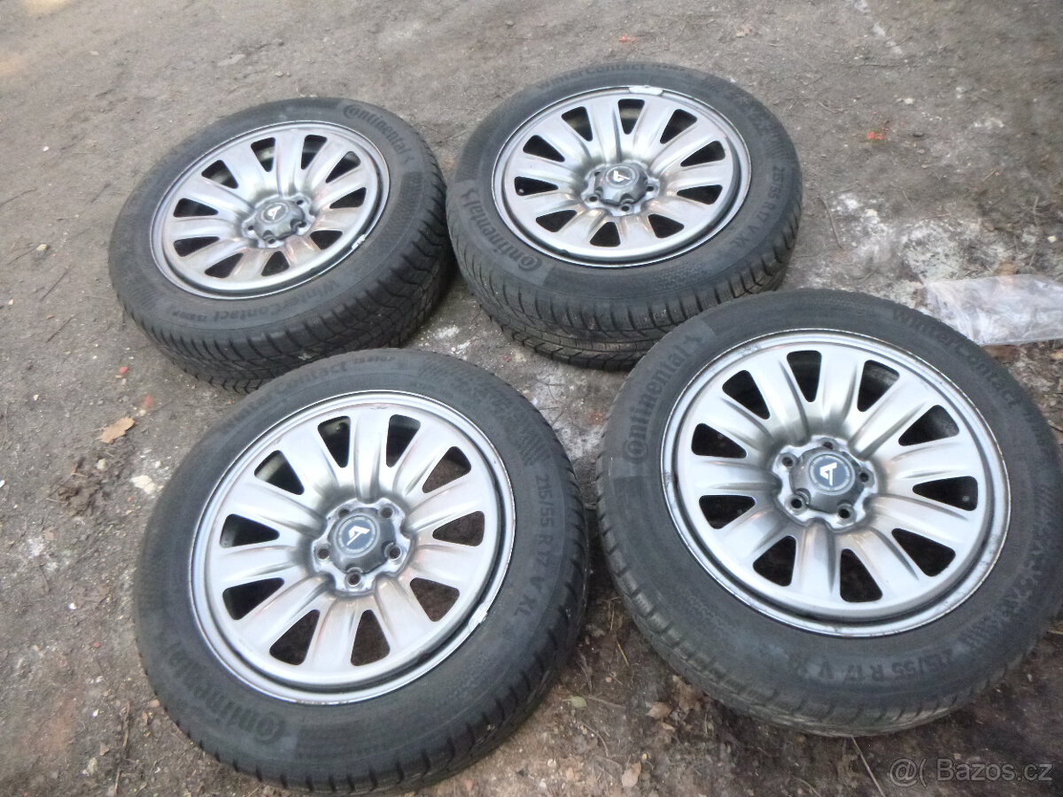 4x disk (5x112) zimní pneu continental 215/55 r17