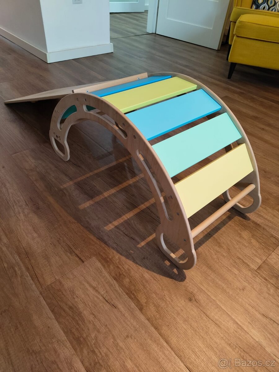 Montessori houpačka COMFORT + Skluzavka 2v1 ByVici