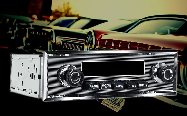 Veteránské retro autorádio NOVÉ, BT+USB MP3+RDS