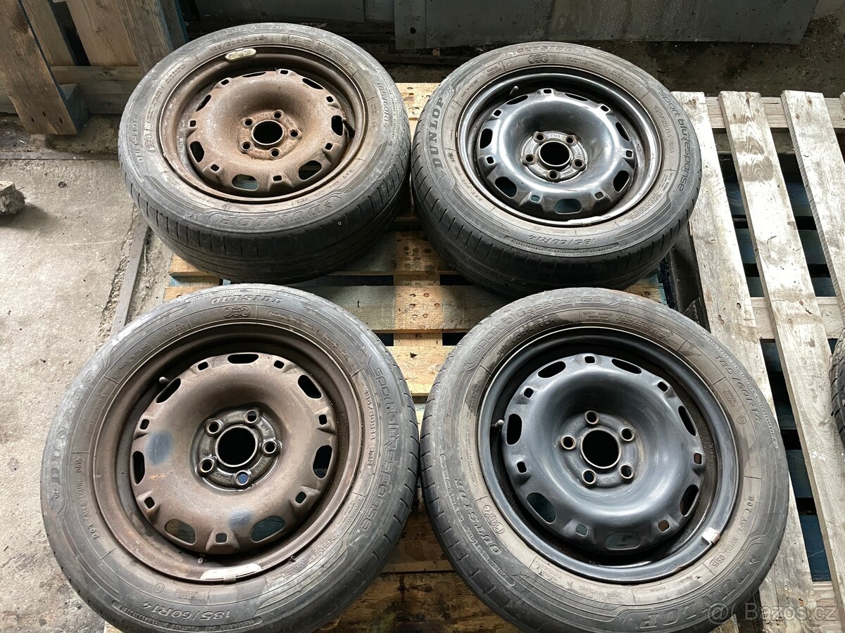 Sada plechových disků, 6Jx14 ET43, pneu 185/60/R14