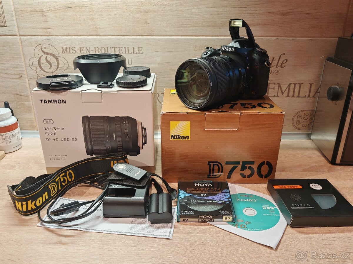 Nikon D750 + objektiv Tamron 24-70 f2,8 Di VC USD G2 pro Nik