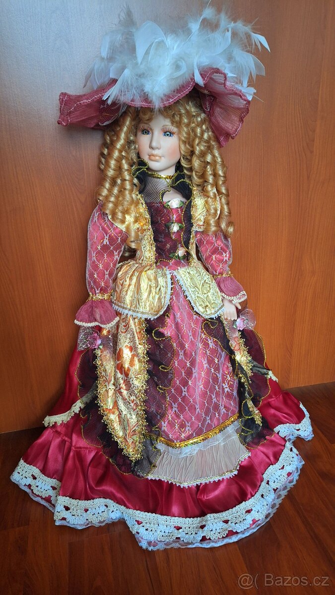 Sběratelská porcelanova panenka 70cm