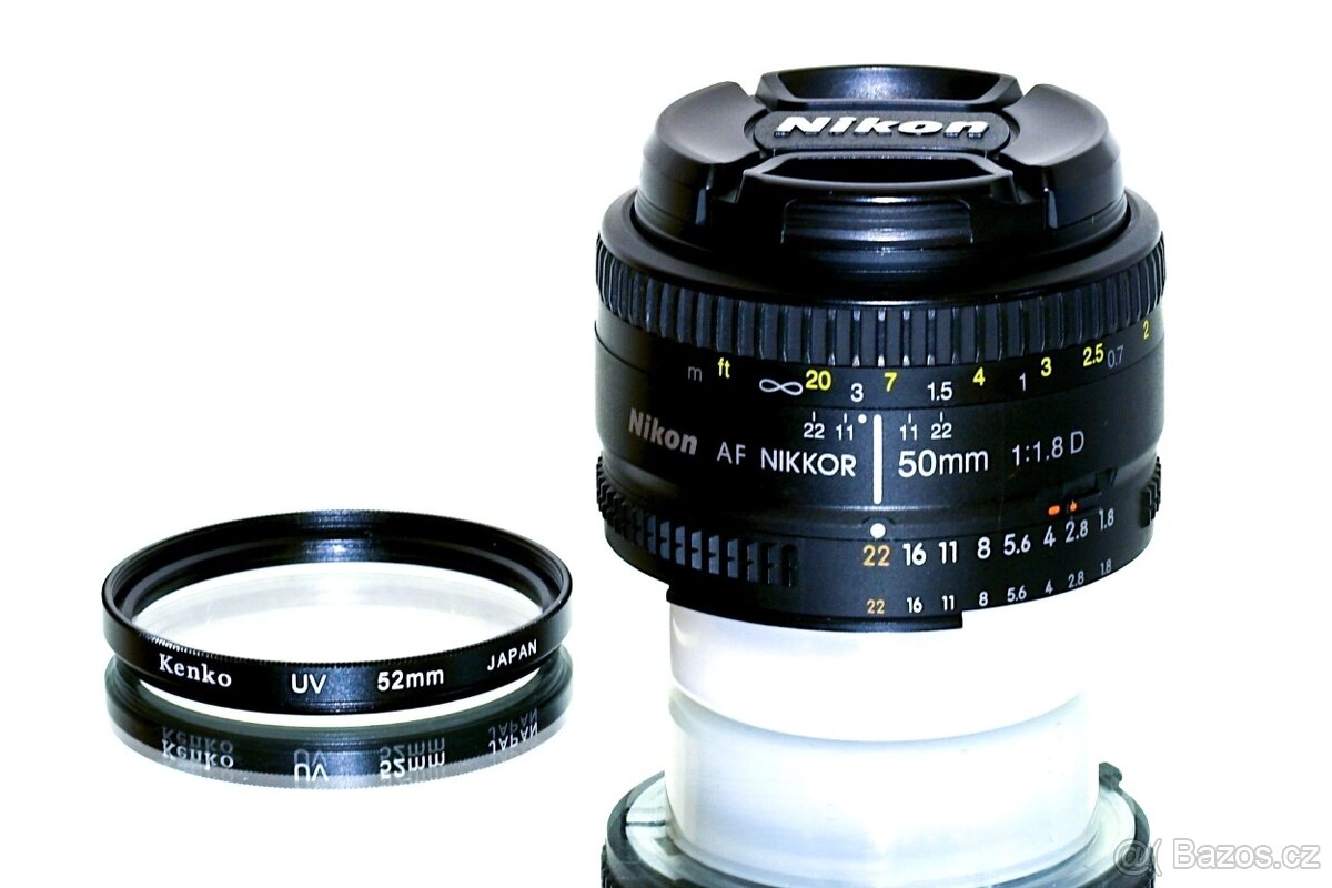 Nikon AF Nikkor 50mm 1,8D + UV Kenko NEPOUŽITÝ