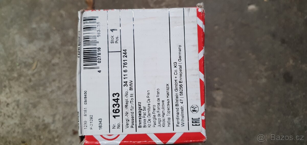 FEBI BILSTEIN 16343, sada brzdových destiček