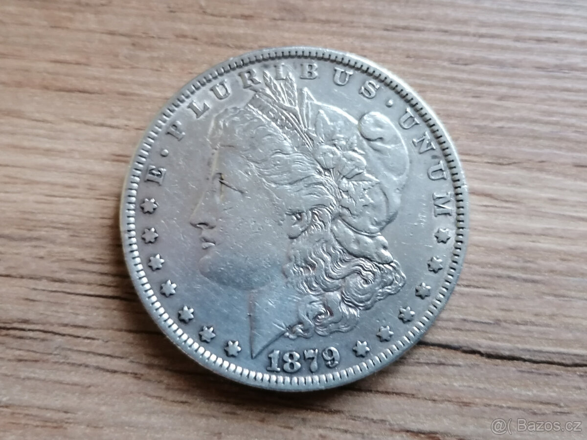 Stříbro Morgan Dollar 1879 USA Spojené státy stříbrná mince