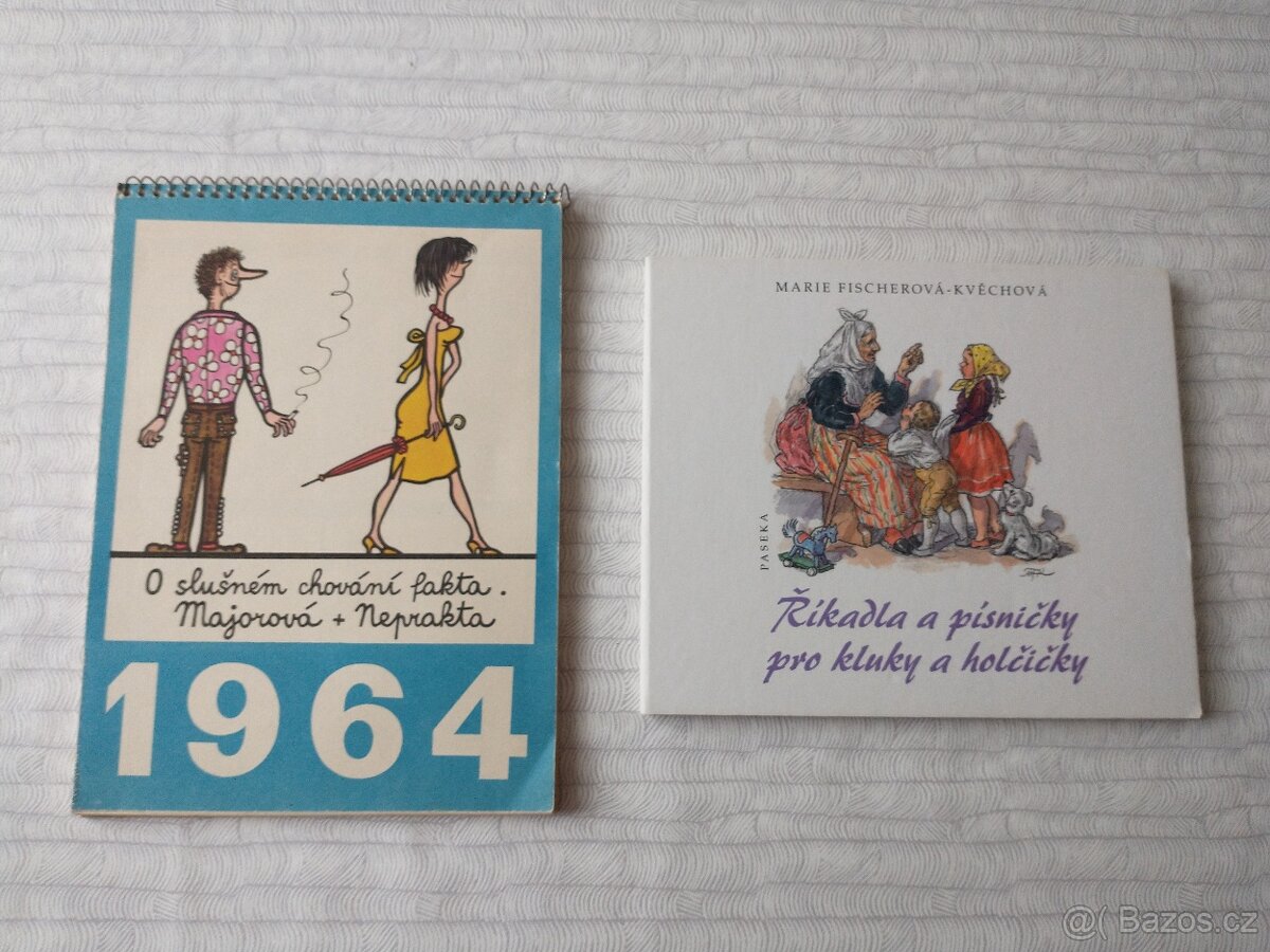 Kalendář r.1964 Neprakta, leporelo M. Kvěchová