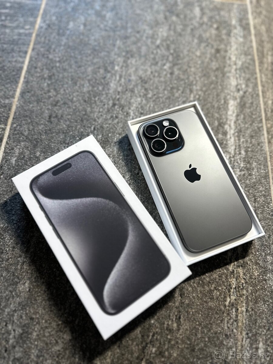 IPhone 15 Pro 128GB, jako NOVÝ, ještě v ZÁRUCE