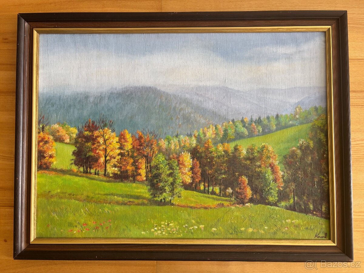Obraz Podzim, olej na desce 60x80