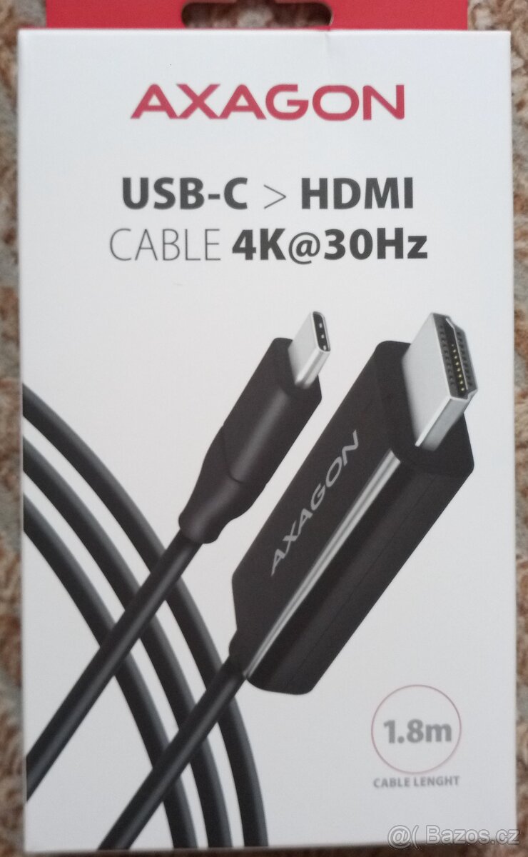 USB-C HDMI 4K@30Hz a 60Hz data kabely ,,VÝPRODEJ,,