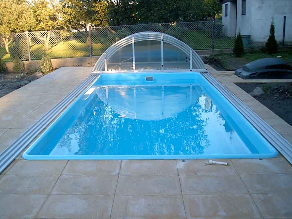 Bazén sklolaminát nový nepoužitý 6,5x3,0x1,5m