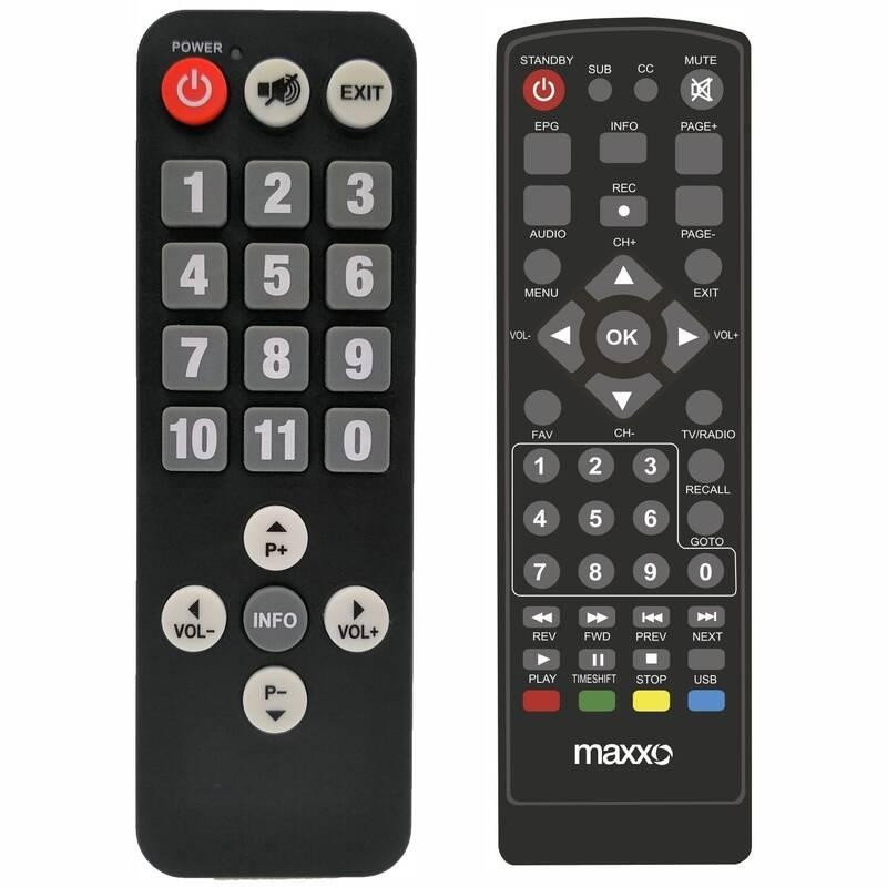 Dálkové ovládání pro set top box Maxxo T2 HEVC/H.265 Senior