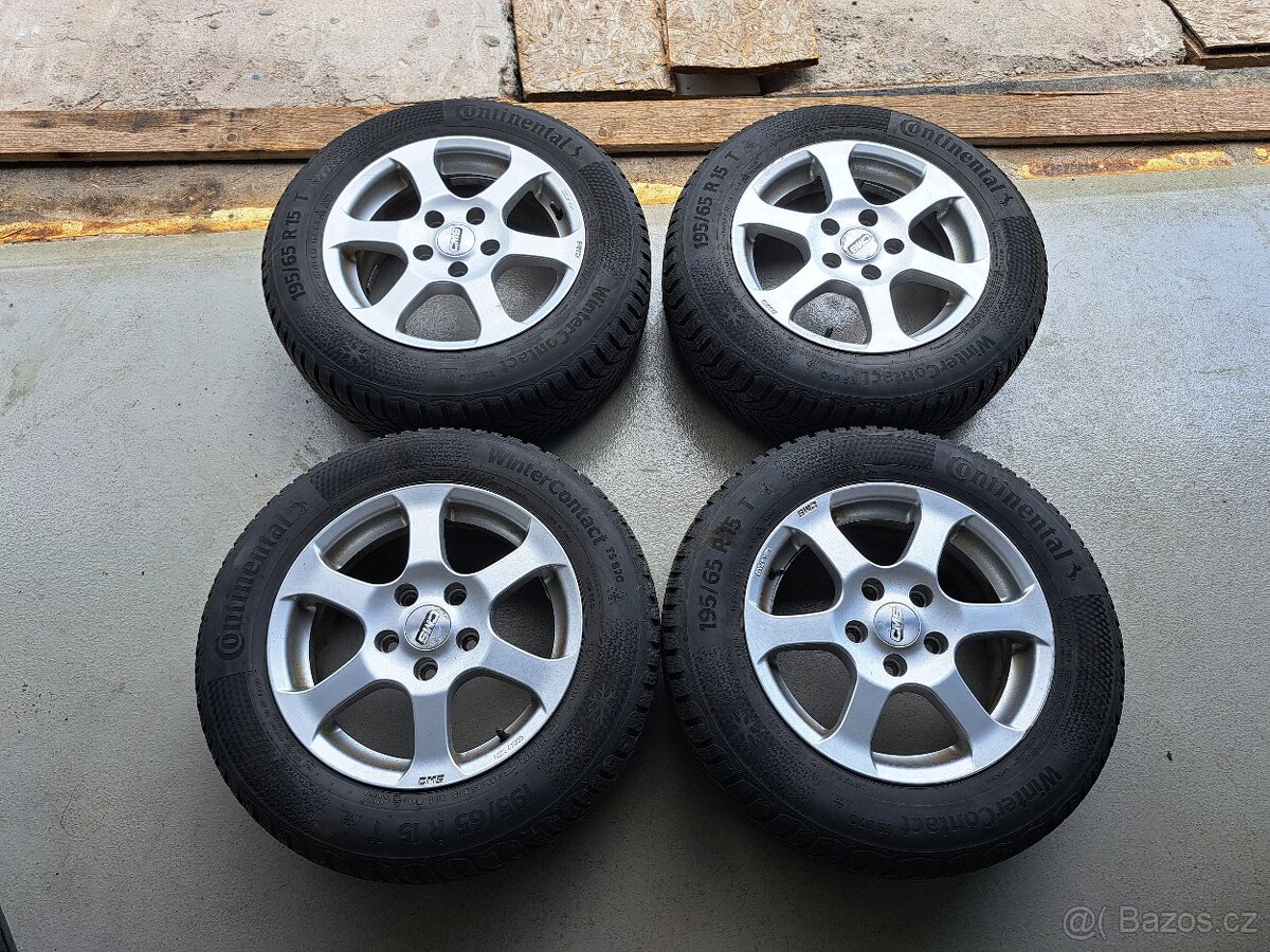 15'' Alu kola CMS + zimní pneu 195 / 65 R15