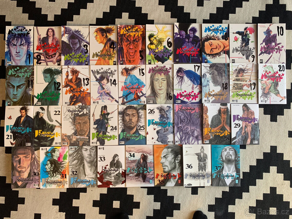 Manga Vagabond, svazek 1-37, kompletní, 1. vydání, vzácné, I
