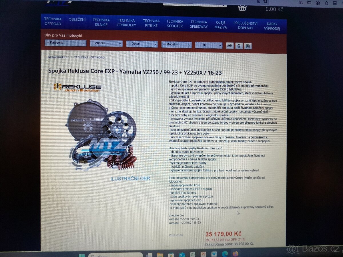 Rekluse Core EXP yamaha yz 250 2t