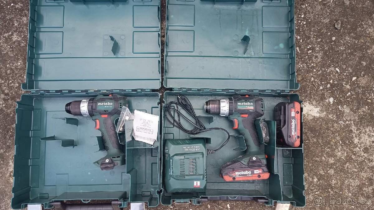 P: Aku vrtací Šroubovák Metabo 2ks
