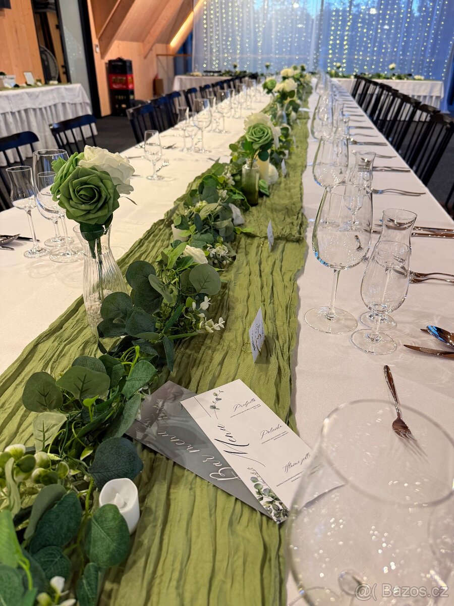 💍 Svatební výzdoba na stůl – kompletní sada,