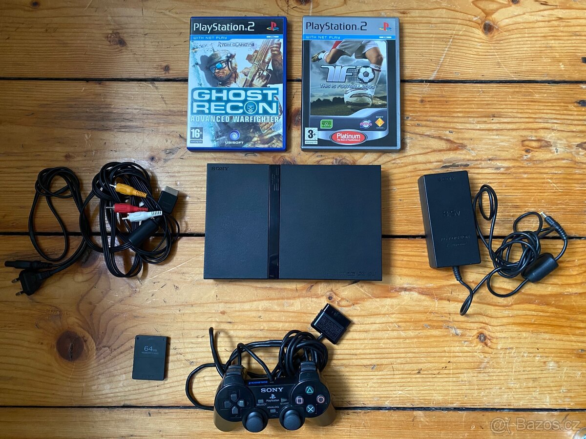 PlayStation 2 PS2 konzole 2x hra