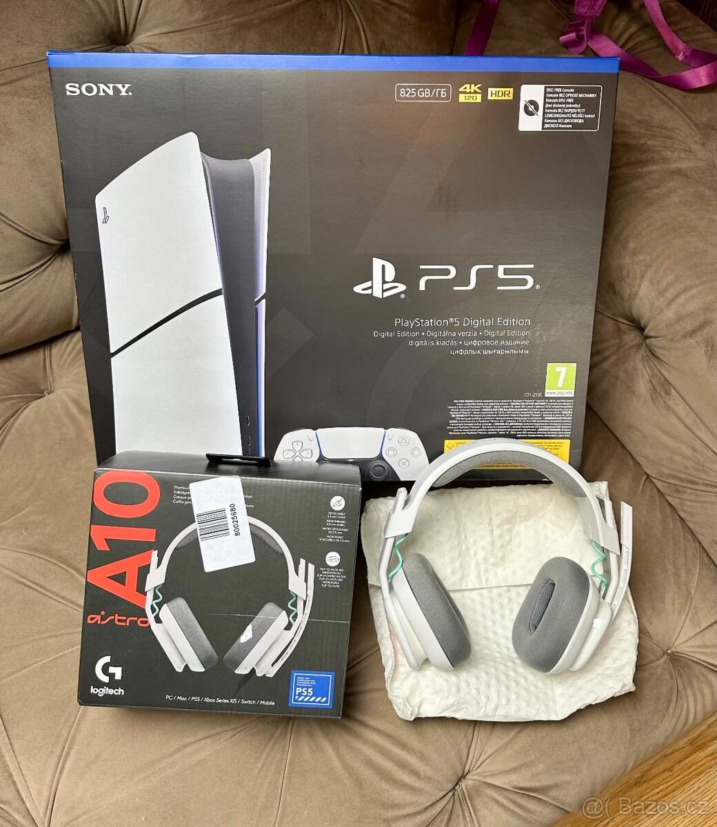 Ps5 slim + herní sluchátka