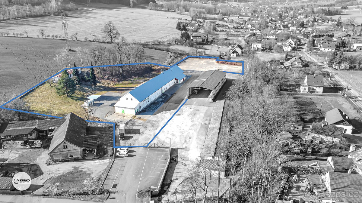 Výrobní, skladovací prostor na pozemku o výměře 12.774 m2 v