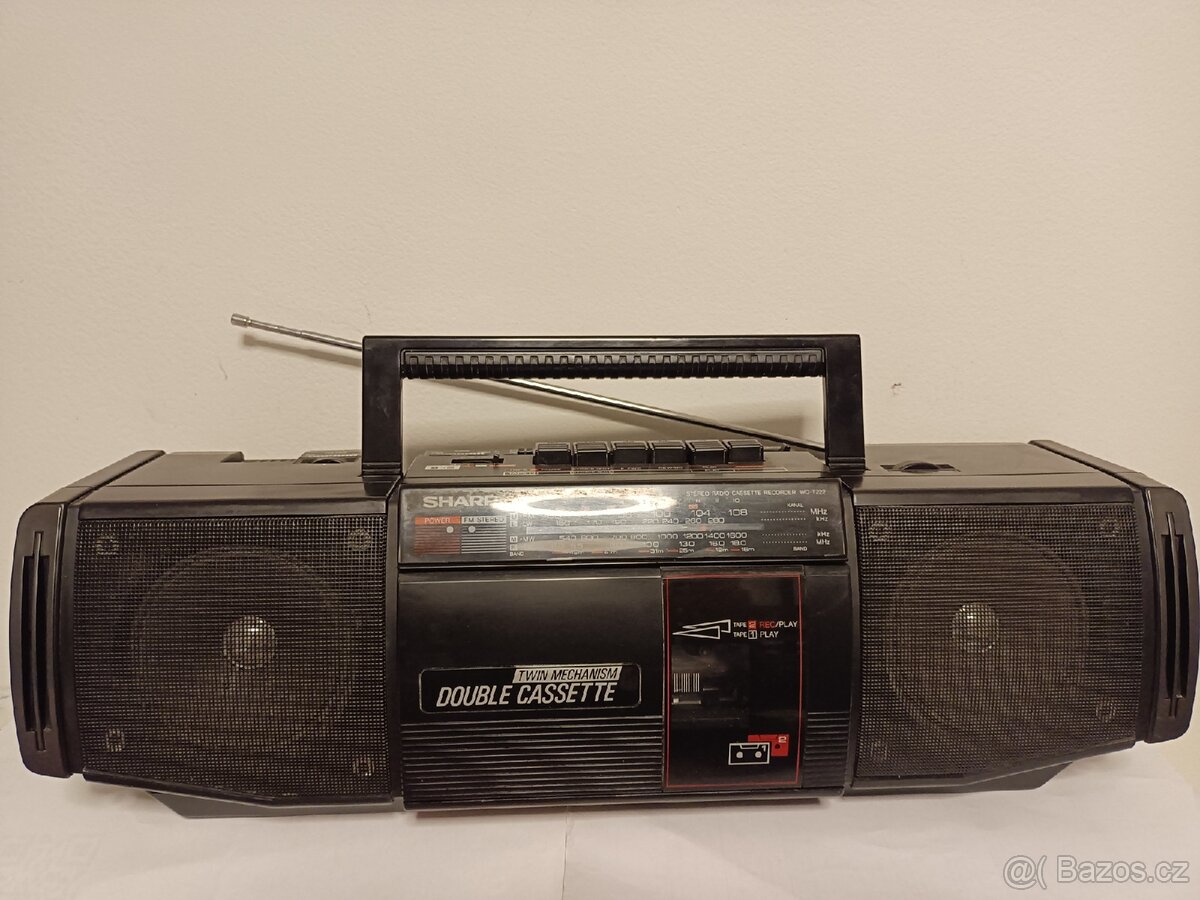 Sharp WQ T222 bk radiomagnetofon retro kazeťák