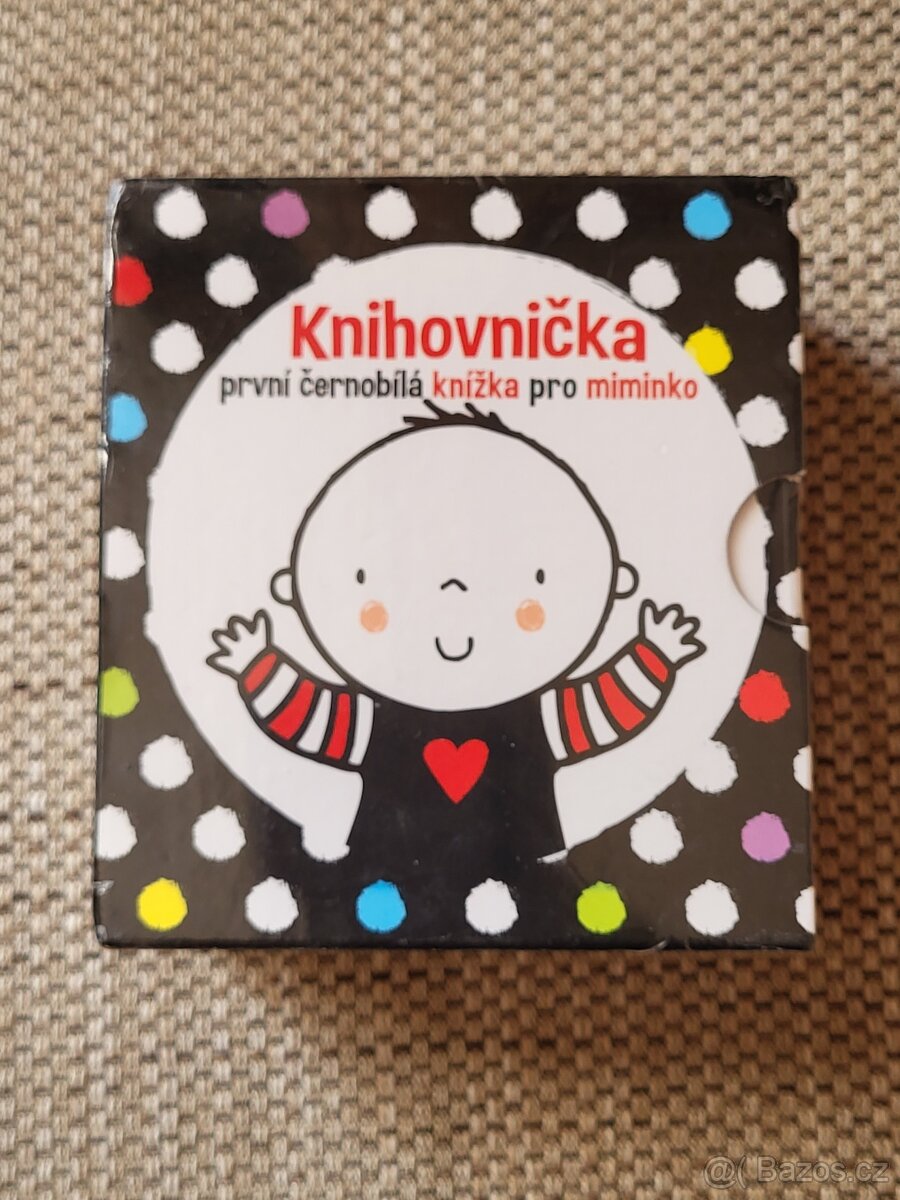 Knihovnička první černobílá knížka pro miminko - nová