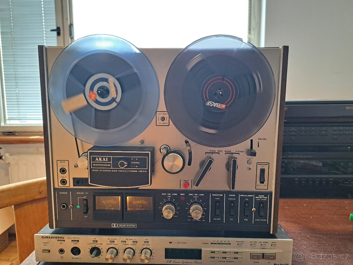 Kotoučový magnetofon Akai 4000DB s DOLBY B plně funkční