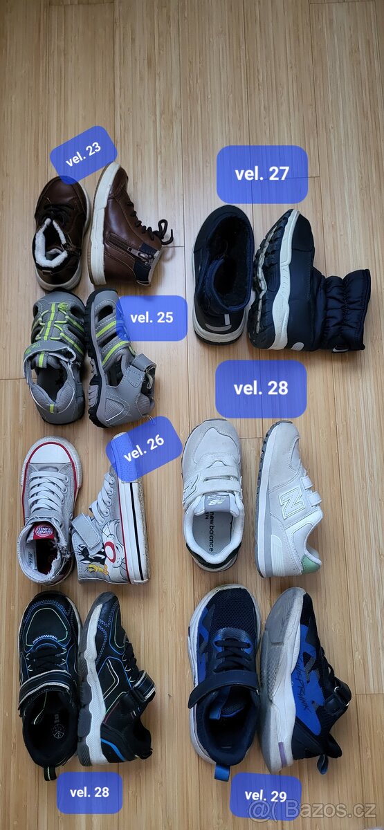 Dětské boty velikost 23-29